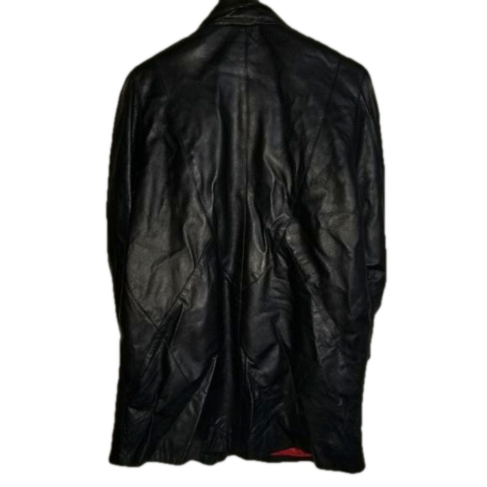 Laurence Roy Lamb Skin Brown Leather Button Up Jacket Size M - Picture 2 of 9